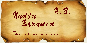 Nadja Baranin vizit kartica